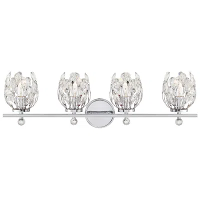 Savoy House Moreno 31" Wide Chrome 4-light Vanity Bath Light