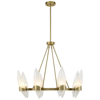 Savoy House Nouvel 31" Wide Warm Brass 8-light Chandelier
