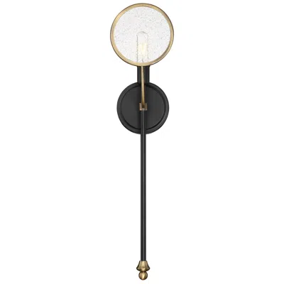 Savoy House Oberyn 21 1/2"h Vintage Black With Brass Sconce