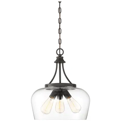 Savoy House Octave 15" Wide English Bronze 3-light Pendant