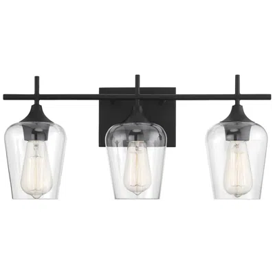 Savoy House Octave 21" Wide Black 3-light Bath Light