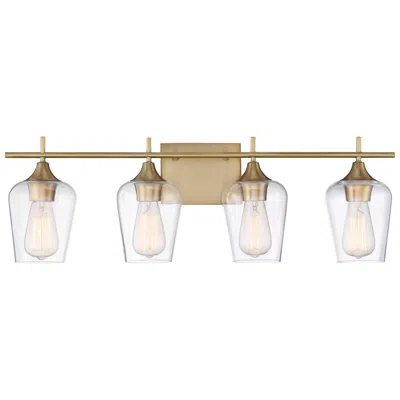 Savoy House Octave 28 3/4" Wide Warm Brass 4-light Vanity Bath Light