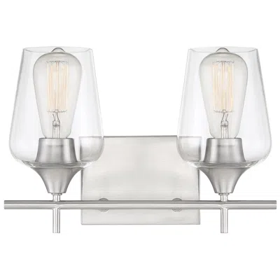 Savoy House Octave 2-light Bathroom Vanity Light In Satin Nickel
