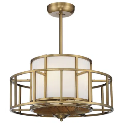 Savoy House Oslo 4-light Fan D'lier In Warm Brass