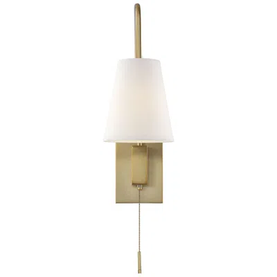 Savoy House Owen 1-light Adjustable Wall Sconce In Warm Brass In White