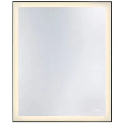 Savoy House Paulding Led Rectangle Frontlit Mirror With Black Frame