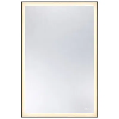 Savoy House Paulding Led Rectangle Frontlit Mirror With Black Frame