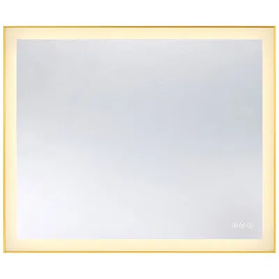 Savoy House Paulding Led Rectangle Frontlit Mirror With Gold Frame