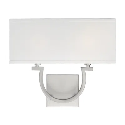 Savoy House Rhodes 12" High Satin Nickel Wall Sconce