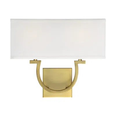 Savoy House Rhodes 12" High Warm Brass Wall Sconce