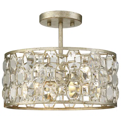 Savoy House Savory House Cavel 13"w Silver Gold 2-light Ceiling Light