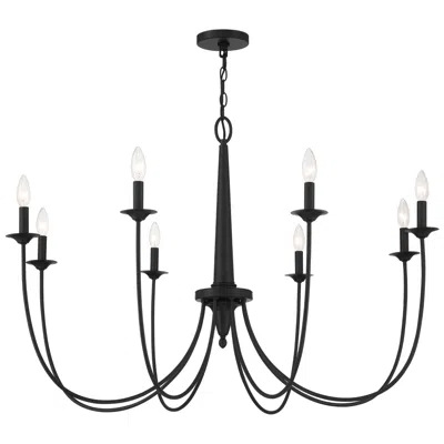 Savoy House Stonecrest 42"w Matte Black 8-light Chandelier In Gold
