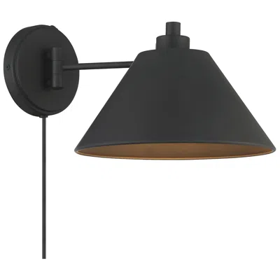 Savoy House Traditional 8" High Matte Black Adjustable Wall Sconce