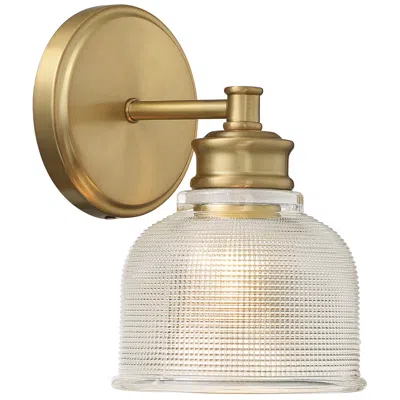 Savoy House Vintage 9 1/2" High Natural Brass Wall Sconce In White