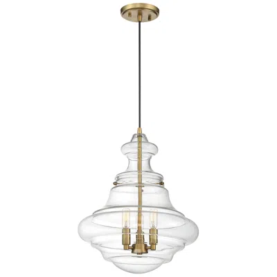 Savoy House Waver 15" Wide Natural Brass 3-light Pendant