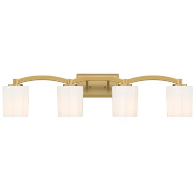 Savoy House Whitney 33" Wide Warm Brass 4-light Vanity Bath Light