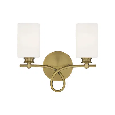 Savoy House Woodbury 12" High Warm Brass 2-light Wall Sconce