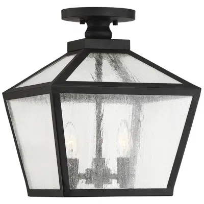 Savoy House Woodstock 3-light Outdoor Ceiling Light In Black