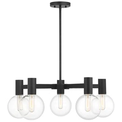 Savoy House Wright 28" Wide Matte Black 5-light Chandelier