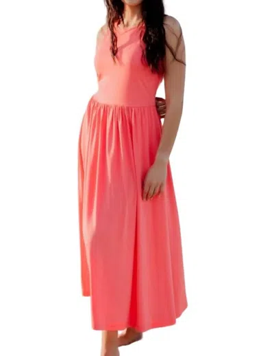 Savra√© Elena Midi Dress In Coral In Pink