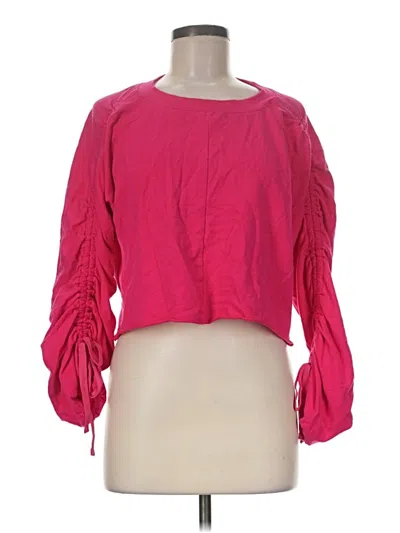 Pre-owned Savvi 3/4 Sleeve T-shirt In Pink