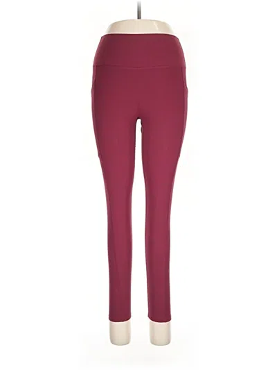 Pre-owned Savvi Active Pants In Burgundy