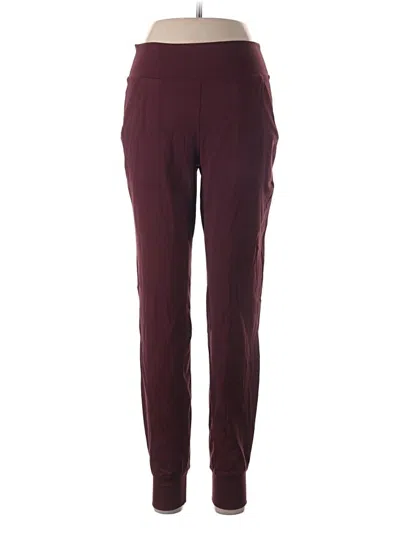 Pre-owned Savvi Active Pants In Burgundy