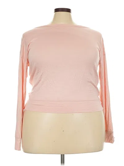 Pre-owned Savvi Long Sleeve Top Pink Boatneck Tops
