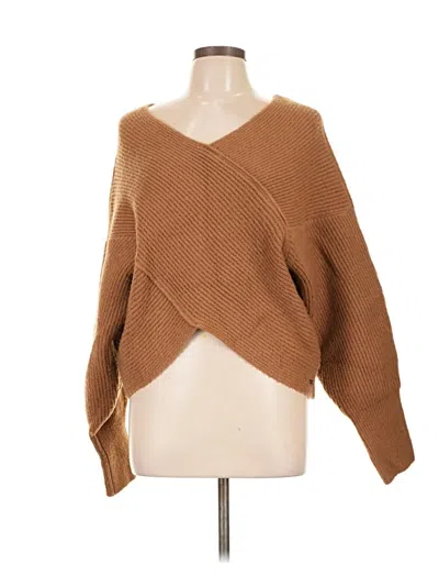 Pre-owned Savvi Pullover Sweater In Brown