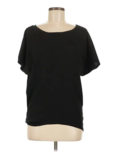 Pre-owned Savvi Short Sleeve Top Black Boatneck Tops