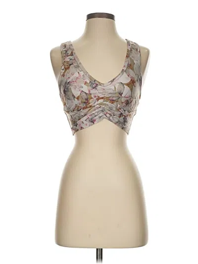 Pre-owned Savvi Tank Top Silver Plunge Neckline Tops