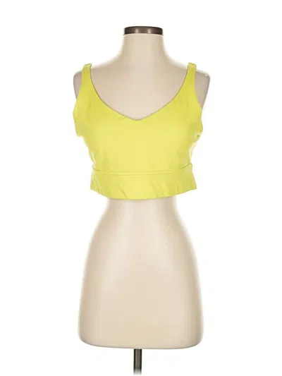 Pre-owned Savvi Tank Top Yellow Strapless Neckline Tops