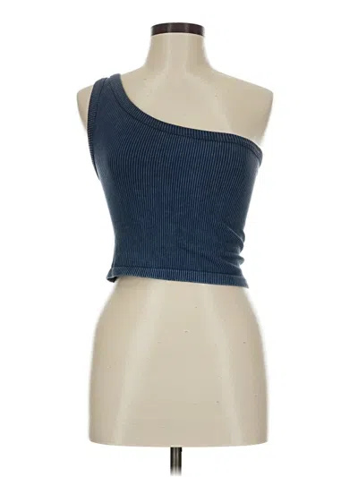 Pre-owned Savvi Tube Top Blue One Shoulder Neckline Tops