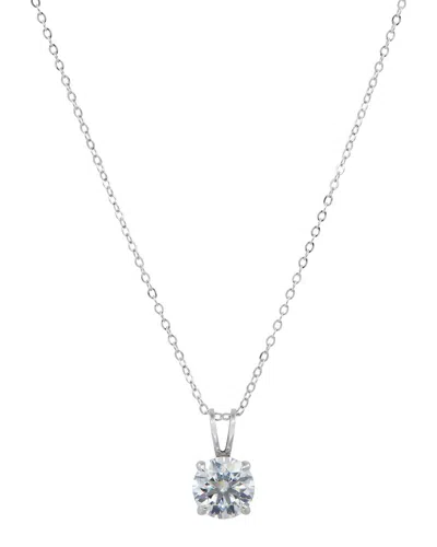 Savvy Cie 10k Moissanite Solitaire Pendant In Neutral