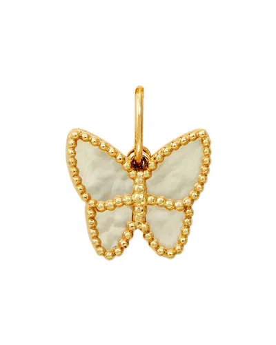Savvy Cie 14k Pearl Butterfly Pendant In Gold