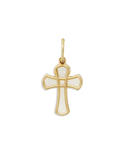 Savvy Cie 14k Pearl Cross Pendant In Gold