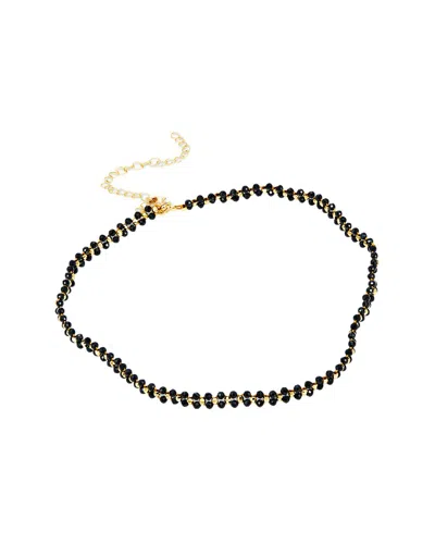 Savvy Cie 14k Plated Beads Necklace In Black