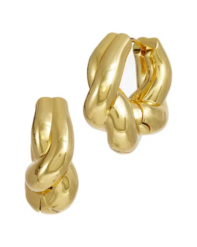 SAVVY CIE SAVVY CIE 14K PLATED FREEFORM HOOPS