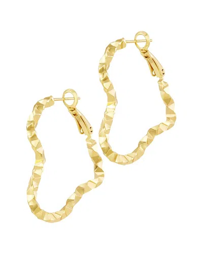 Savvy Cie 14k Plated Hoop Earrings In Transparent