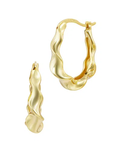 Savvy Cie 14k Plated Hoop Earrings In Gold