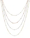 Savvy Cie 14k Tri-tone Plated Necklace