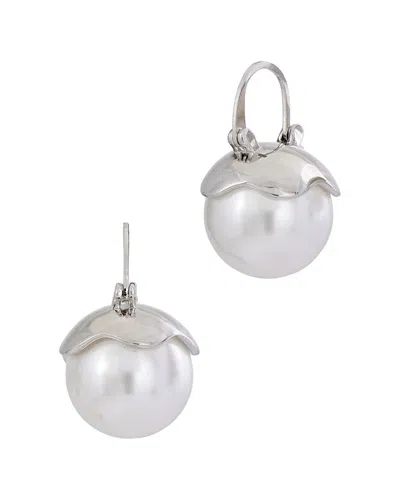 Savvy Cie 16-17mm Pearl Earrings In Metallic