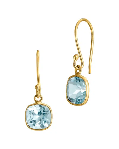 Savvy Cie 18k 2.50 Ct. Tw. Blue Topaz Earrings In Gold