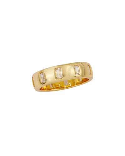 Savvy Cie 18k Gold Plated Cz Baguette Band
