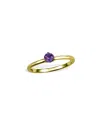 Savvy Cie 18k Over Silver 0.20 Ct. Tw. Amethyst Stackable Ring