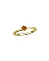 Savvy Cie 18k Over Silver 0.20 Ct. Tw. Citrine Stackable Ring