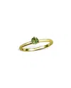 Savvy Cie 18k Over Silver 0.26 Ct. Tw. Peridot Stackable Ring