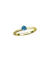Savvy Cie 18k Over Silver 0.30 Ct. Tw. Blue Topaz Stackable Ring