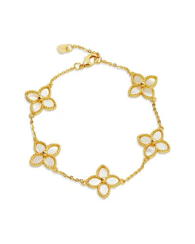 Savvy Cie 18k Over Silver 15mm Station Bracelet