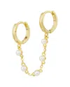 Savvy Cie 18k Over Silver 2mmmm Pearl Earrings